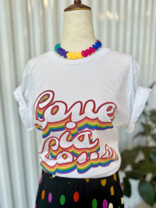 Love Is Love Rainbow Type T Shirt Sz M