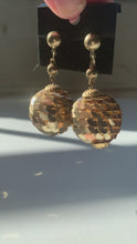 Load and play video in Gallery viewer, 1970s-1980s Gold Disco Ball Earrings
