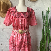 Load image into Gallery viewer, 1980s-90s Pink Indian Cotton Dress/Kaftan
