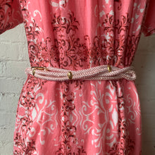 Load image into Gallery viewer, 1980s Pink Braided Rope Belt with Engraved Gold Medallion

