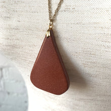 Load image into Gallery viewer, 1970&#39;s Large Goldstone Pendant Necklace
