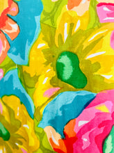 Load image into Gallery viewer, 1960s Vibrant Hawaiian Floral Sleeveless Column Maxi  Dress
