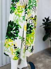 Load image into Gallery viewer, 1960s Bold Blue, Green &amp; Yellow Floral Sleeveless Maxi  Dress

