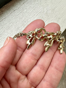 1950s BSK Gold Leaf Articulating Necklace