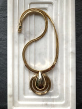 Load image into Gallery viewer, 1970s-80s Large Modernist Teardrop Pendant Necklace
