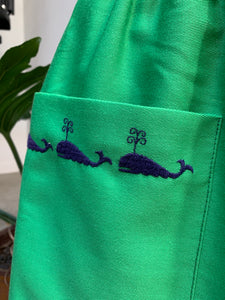 1970s Kelly Green Whale Novelty Skirt