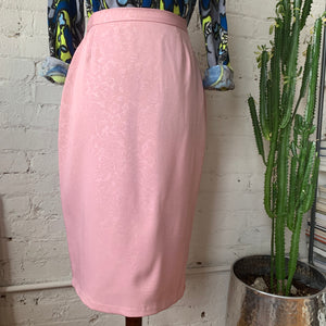 1990s Pretty in Pink Pencil Skirt