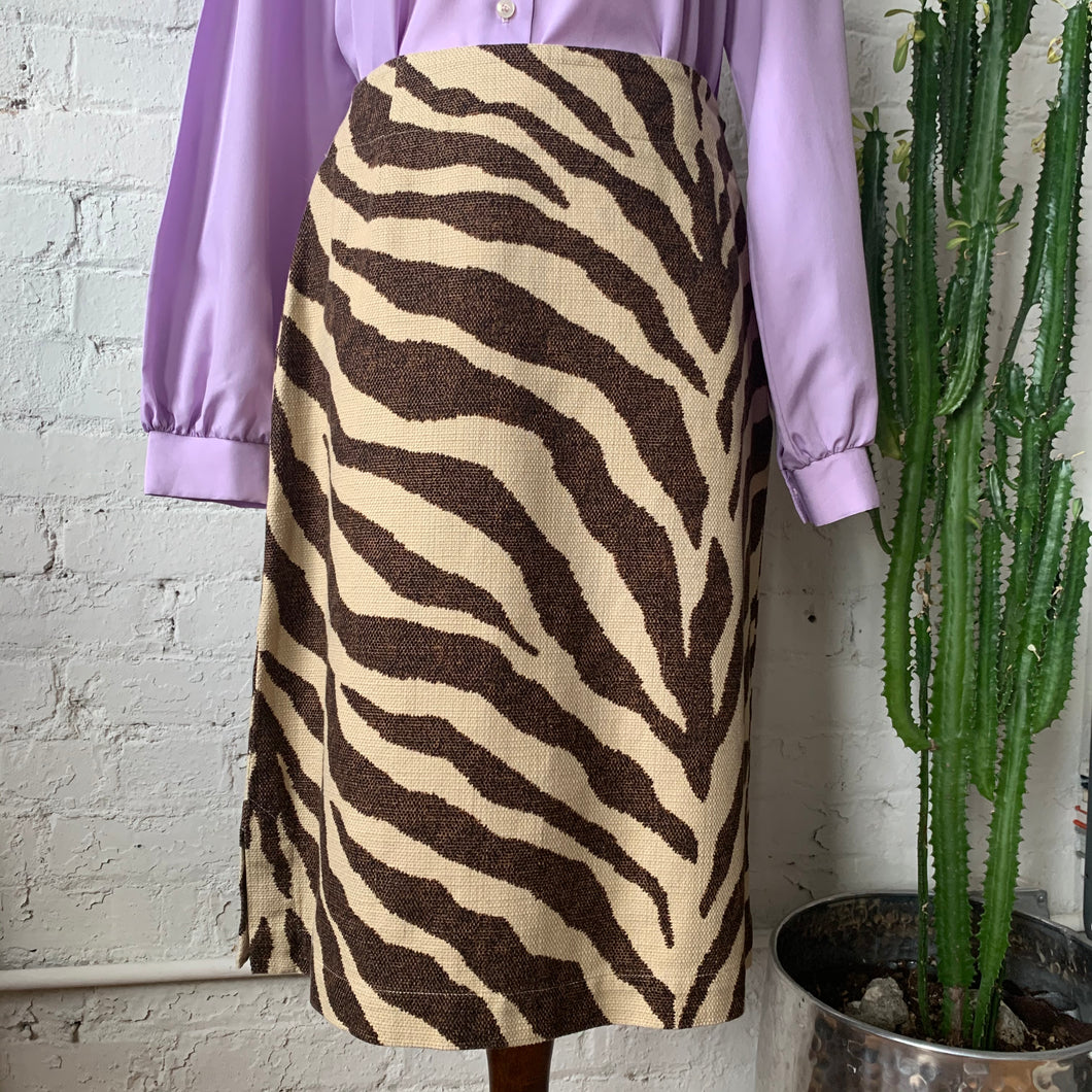 Zebra Print Safari Pencil Skirt
