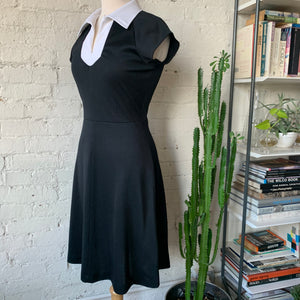1960s-70s Black & White Handmade Mod Dress