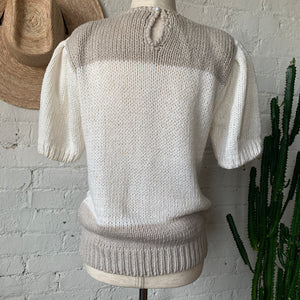 1970s-80s Hand Knit Pastel Top