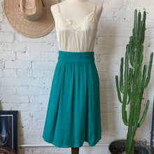 Load image into Gallery viewer, 1980s Flirty Teal Skirt
