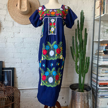 Load image into Gallery viewer, 1970s Mexican Embroidered Hippie Dress
