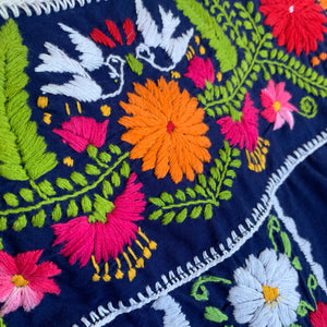 1970s Mexican Embroidered Hippie Dress