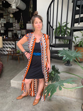 Load image into Gallery viewer, 1960s-1970s Tribal Pattern Maxi Dress/Duster/Loungewear
