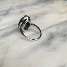 Load image into Gallery viewer, Vintage Sterling Silver &amp; Bloodstone Cocktail Ring
