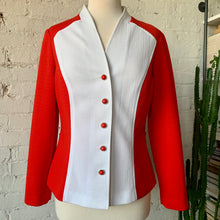 Load image into Gallery viewer, 1970s Retro Red &amp; White Blazer Suit Jacket
