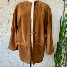 Load image into Gallery viewer, 1980s Oversized Brown Suede Jacket
