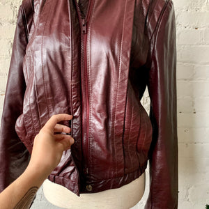 1980s Oxblood Leather Jacket
