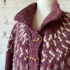 1970s Cowichan Style Sweater Coat
