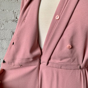 1980s Blush Pink Liz Claiborne Long Sleeve Dress