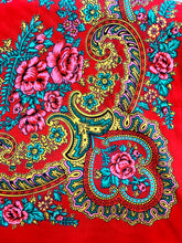 Load image into Gallery viewer, 1980s Large Floral &amp; Paisley Scarf
