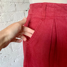 Load image into Gallery viewer, 1980s Crimson Linen Skirt
