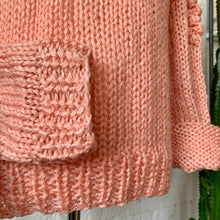 Load image into Gallery viewer, 1970s-80s PomPom Peachy Pink Pullover Sweater
