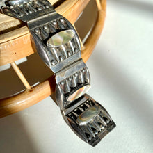 Load image into Gallery viewer, 1960s Abalone &amp; Sterling Silver Panel Bracelet
