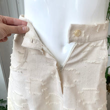 Load image into Gallery viewer, 70s Oatmeal Color Textured Linen Midi Skirt With Belt
