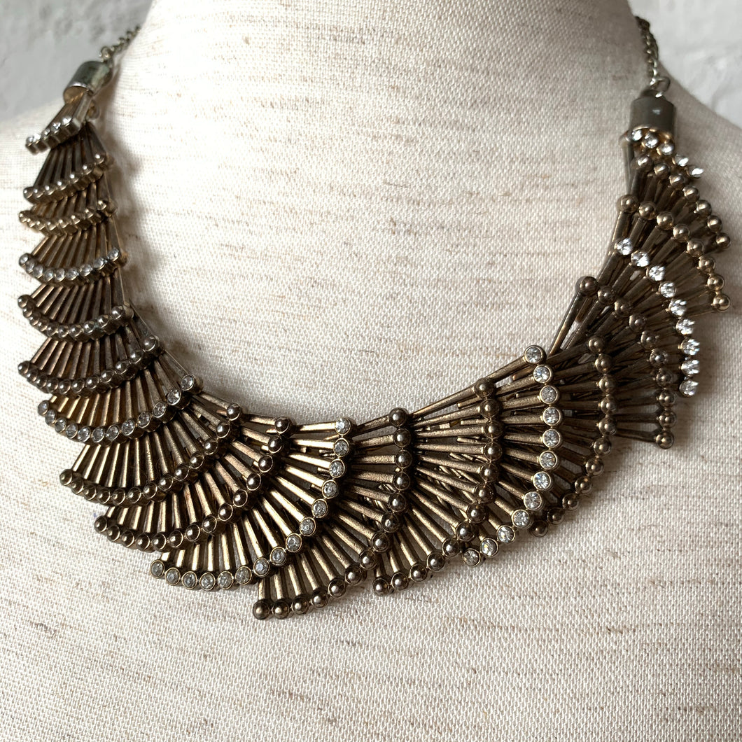 1950s-1960s Articulating Fan Necklace